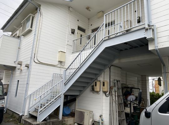浜松市　鉄骨階段塗装工事