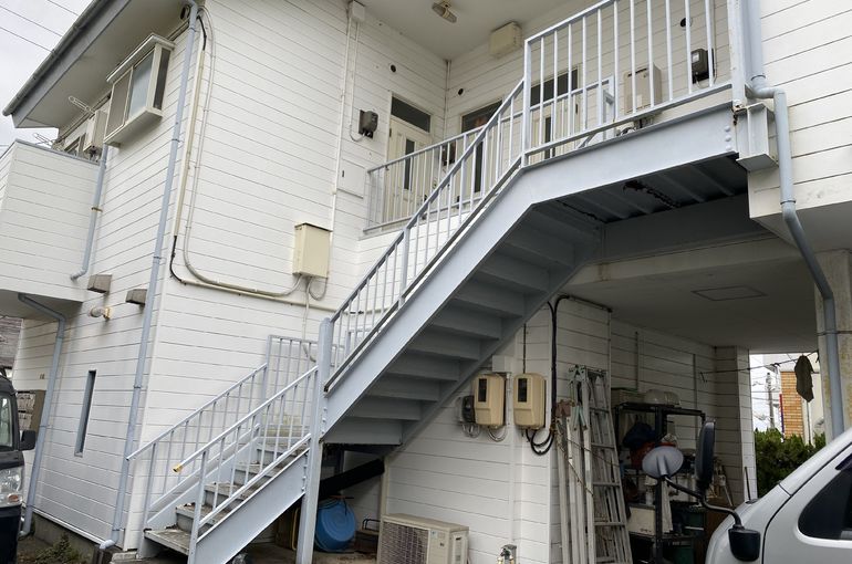 浜松市　鉄骨階段塗装工事