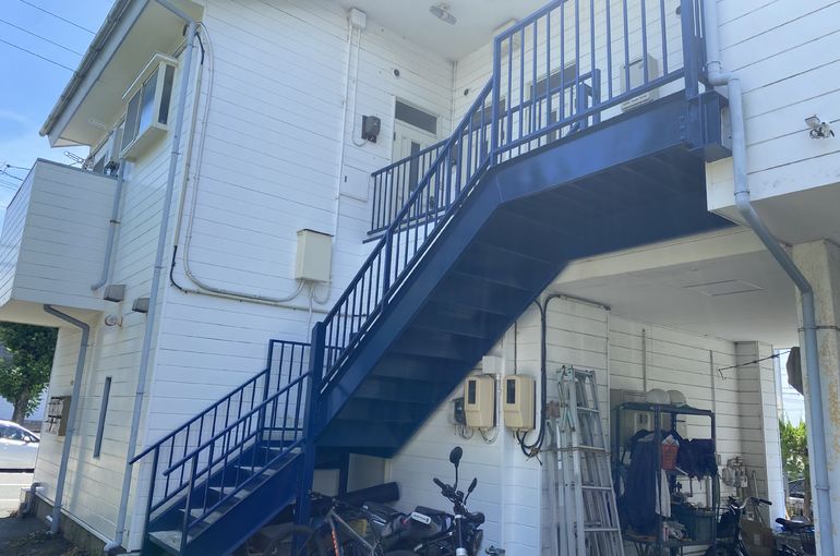 浜松市　鉄骨階段塗装工事