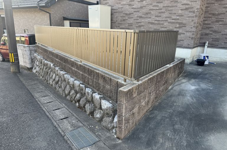 浜松市　フェンス交換